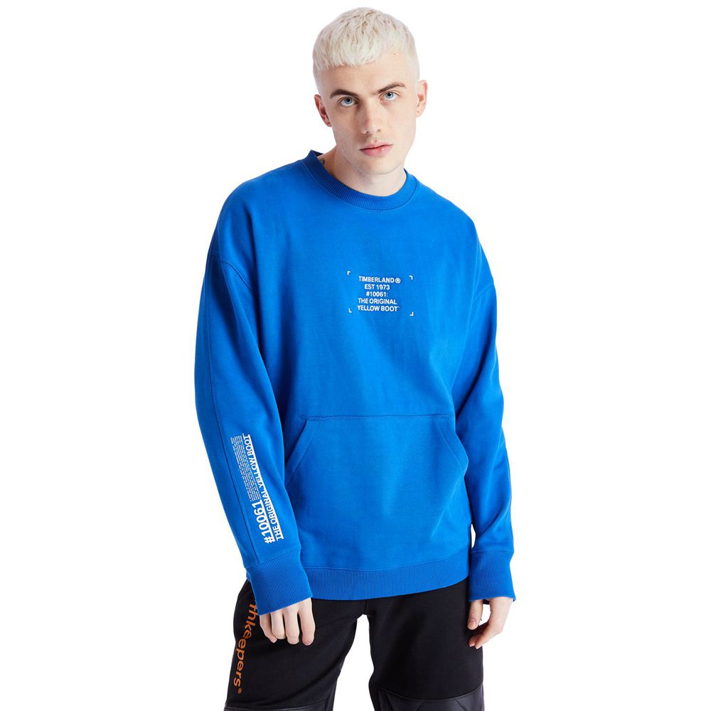 Moletom Masculino - Timberland Workwear Ripstop Crewneck - MXNVW8765 - Azuis